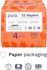 Pura Size  4 Eco   friendly Diapers  18   31   lbs   Hypoallergenic 132 Ct