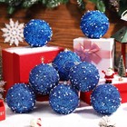 8 Pcs Christmas Tree Ball Ornaments Glitter Sequin Foam Ornaments Hanging Decora