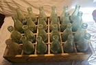 Vintage Coca-cola Yellow Wood Crate With 24 Vintage Coca-cola Bottles
