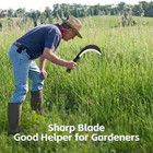 Weeding Sickle Machete Knife Brush Clearing Hand Sickle Garden Tool With Carbon 