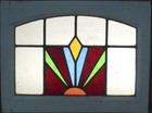 Pretty Abstract Old English Leaded Stained Glass Window 21 75  X 16 5 