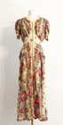  1930s Gown   1930s Floral Gown   Garden Party Dress   Size Large 