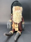 Extreme Primitive Folk-art Handmade Doll Large Santa Clause Name Tag Stars