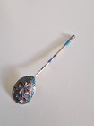 Antique Imperial Russian Silver And Enamel Spoon