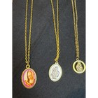 Religious Necklaces Holy Medals Charms Pendants Gold Tone Silver Tone Rose