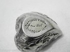 Arthur Court Bunny Rabbit Floral Heart-shaped Aluminum Candle Holder 1990 
