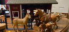  lot  Breyer Three Horse Figurines Set   Red Stable barn Barrel Race Jump Corral