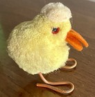 Pre War Steiff Duck Woolen Pom Pom Yellow Bird With Metal Legs German No Id Cute