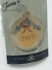 New Fiesta 2017 Annual Christmas Ornament Ceramic Yellow 761 Retired Made In Usa