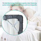 Bed Sheet Holder Straps Fitted Sheet Keepers Bedsheet Holders Fasteners - Elasti