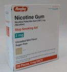 Rugby Nicotine Gum Stop Smoking Aid Sugar Free Mint Flavor 110 Ct  2mg Exp 04 27