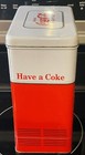 Red White Coca Cola Vending Tin Metal Box-1997 Advertising Collectible