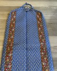 Vera Bradley Garment Bag  Quilted  Blue Calico Print yellow Floral Interior  Usa