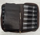 Vintage Mark Cross Leather Apothecary Travel Case W  Glass Vials France