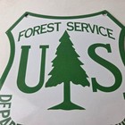 Vintage Forest Service Sign - Agricultural National Park Gasoline Porcelain Sign