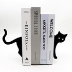 A Set Of Black Cat Bookends  metal   Great Gift present 