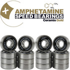Amphetamine Inline Skate Speed Bearings Set Of 16 Pre-lubricated Ceramic Gold