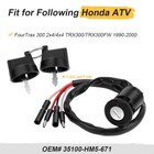 Ignition Key Switch For Honda 300 Trx300 Fourtrax 2x4  1990-1992 1993-2000 Atv