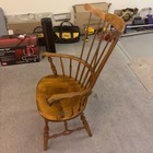 Nichols   Stone  20 Antique Finish Maple Brace Back Arm Chair