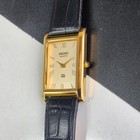 Vintage Seiko Slim Quartz Gold Face Gentlemen s Wrist Watch - Free Shipping