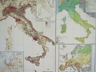 Vintage 1920   s Italy Population 14x12 Inches  Italo Military Maps C27-2