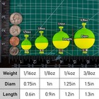 Fishing Weighted Round Floats Bobbers Foam Snap-on 0 75in 1in 1 25in 1 5in