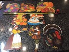 Vtg 1960   s Hallmark Thanksgiving Fall Bulletin Board Die Cut Cutout Decorations
