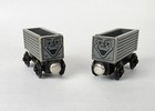 2 Vintage 1992 Thomas Wooden Railway Troublesome Trucks Gray Face Learning Curve