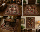 Natural Wool Old Oriental Rugs hand Woven knotted Size Approximately 4 3     6 7 