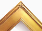 8 X 10 Carved Closed Corner Flat Panel Gold Leaf 3  Wide Standard Picture Frame