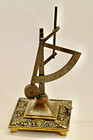 Rare Victorian Figural  Brass   Porcelain Postal Scale
