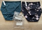 Soma Large Vanishing Tummy High Leg Flora Black   Dark  Sea Lot 2 Panty New Nwt