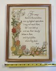 Vintage Framed Cross Stitch Gardens Of The Mind 1983