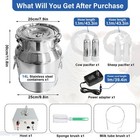 14l Electric Milking Machine Vacuum Impulse Pump Cow goat Milker Stainless Steel
