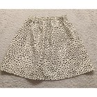 Shein Girls Skirt 18 X 14 Black Beige Polka Dot Polyester