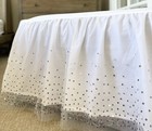 Pottery Barn Tulle Sequined Bed Skit In Queen