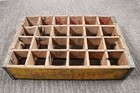 Vintage Dr  Pepper 24 Bottle Yellow Wooden Wood Crate Carrier Mt Pleasant Tx