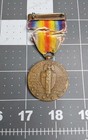 Wwi Us Army Victory Medal With Ribbon W Full Wrapped Brooch
