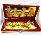 Hindu God Statue Yantra Diwali Puja Box Kubera Ganesha Laxmi Saraswati Idol Coin