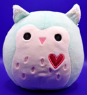 Squishmallow 5  Winston Wise Owl      Soft Teal Heart Valentine Plush