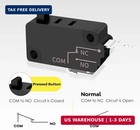 Kw3at-16 Microwave Oven Door Switch Replacement Part 16a 125 250v Microwave Oven