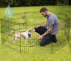 Dog Playpen 24  H  8-panel Rustproof Foldable Pet Fence With Door