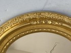 Antique Fancy Oval Gold Gilded Decorative Roses Framed Mirror C 12x14