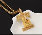 Death Row Gold Color Chain Necklace With Pendant  Prop