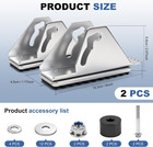 2 Pack Aluminum Anti-skid Shoe Kit For Extension Ladders Replacement Parts  Rubb