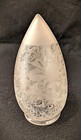 Rare Antique French Etched Glass Shade Lamp Chandelier