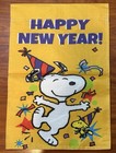 Snoopy Happy New Year 12 X 18 In Garden Flag  Double Sided Party Woodstock Party
