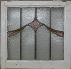 Abstract Old English Leaded Stained Glass Window 21 25  X 20 5 