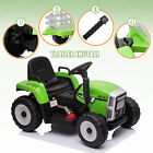 12v Kids Ride On Tractor Car Battery Powered Truck Car Toy W  Trailer Led Lights