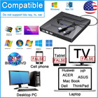 External Cd Dvd Drive For Pc Laptop Windows 11 10 Usb 3 0 Burner Reader Writer
